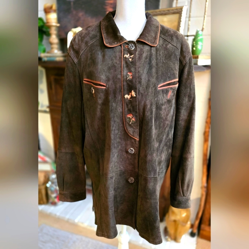 Vintage Leather Women's Jacket From Germany.